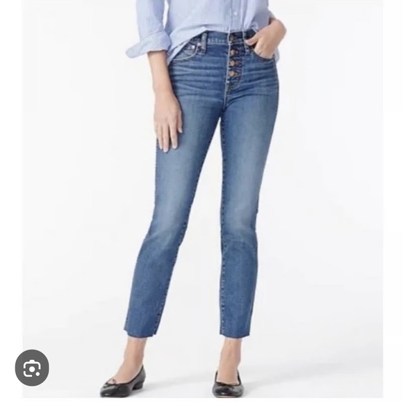 NWT JCrew Premium Edition Slim Boyfriend Jeans-Medium Wash-Relaxed Fit - Picture 1 of 6